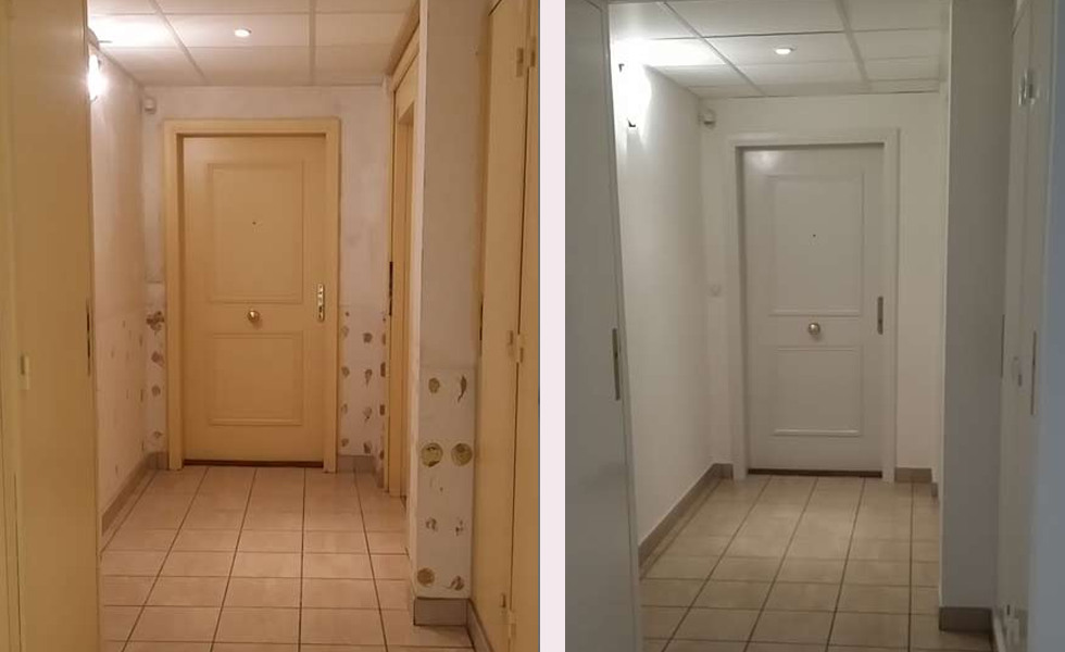 Peinture couloir-entrée Tassin la Demi-Lune